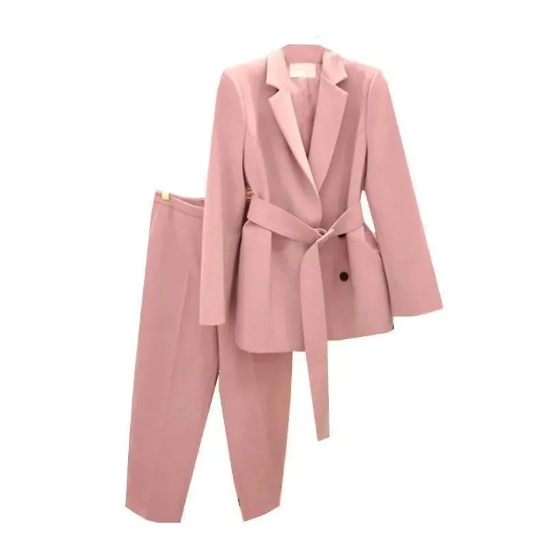 Women Belted Pantsuit Modern Bootcut Pants Modern Bootcut Pants