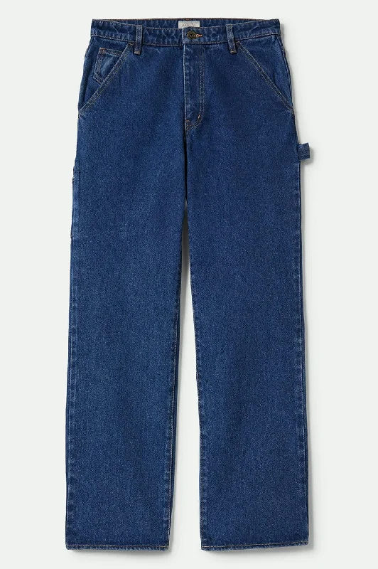 Essex Painter Pant - Medium Denim Chic Faux Leather Pants Chic Faux Leather Pants