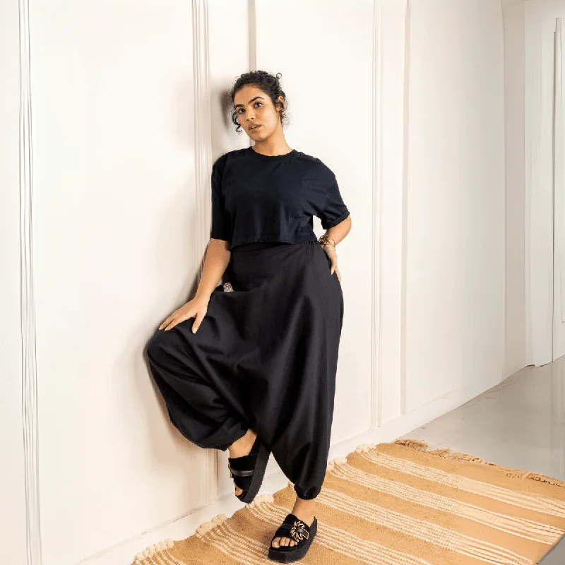 Women's Aladdin Harem Pants | Black Classic Flared Pants Classic Flared Pants