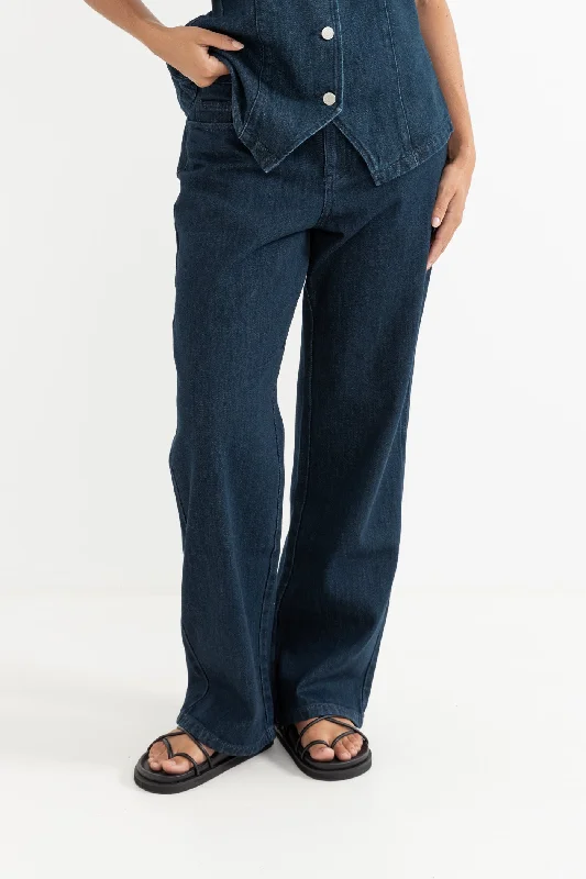 Hunter Mid-Rise Pant Indigo Stylish Paperbag Waist Pants Stylish Paperbag Waist Pants Hunter Mid-Rise Pant Indigo Stylish Paperbag Waist Pants Stylish Paperbag Waist Pants