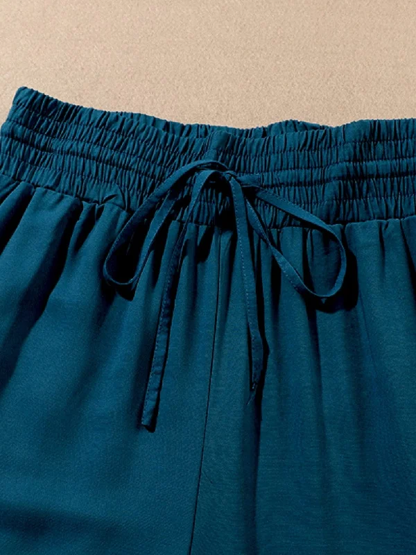 Everyday Teal Wide Leg Pants Stylish Elastic Waist Pants Stylish Elastic Waist Pants Everyday Teal Wide Leg Pants Stylish Elastic Waist Pants Stylish Elastic Waist Pants