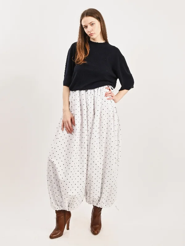 White Harem Pants Soft Stretch Trousers Soft Stretch Trousers