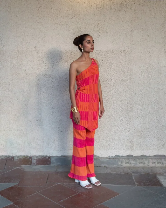 Sadie Pants - Pink and orange Elegant Trouser Pants Elegant Trouser Pants