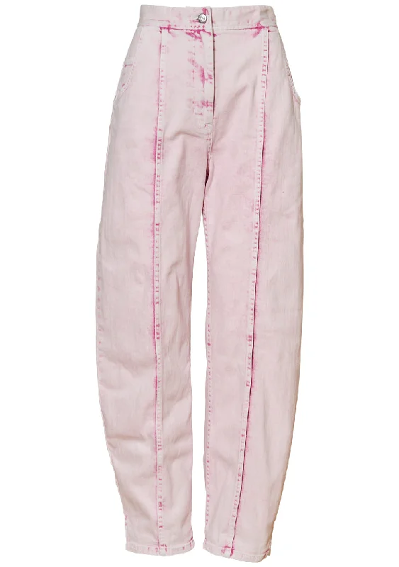 Malta Pant Pink Trendy Wide-Legged Trousers Trendy Wide-Legged Trousers