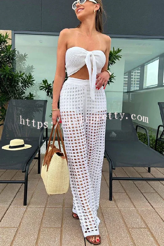 Riley Knit Front Knotted Bandeau and Stretch Hollow Out Wide Leg Pants Set Comfortable Jogging Pants Comfortable Jogging Pants Riley Knit Front Knotted Bandeau and Stretch Hollow Out Wide Leg Pants Set Comfortable Jogging Pants Comfortable Jogging Pants