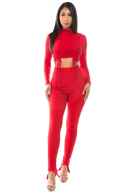 TOP TWO PIECE PANT SET Formal Slim Pants Formal Slim Pants