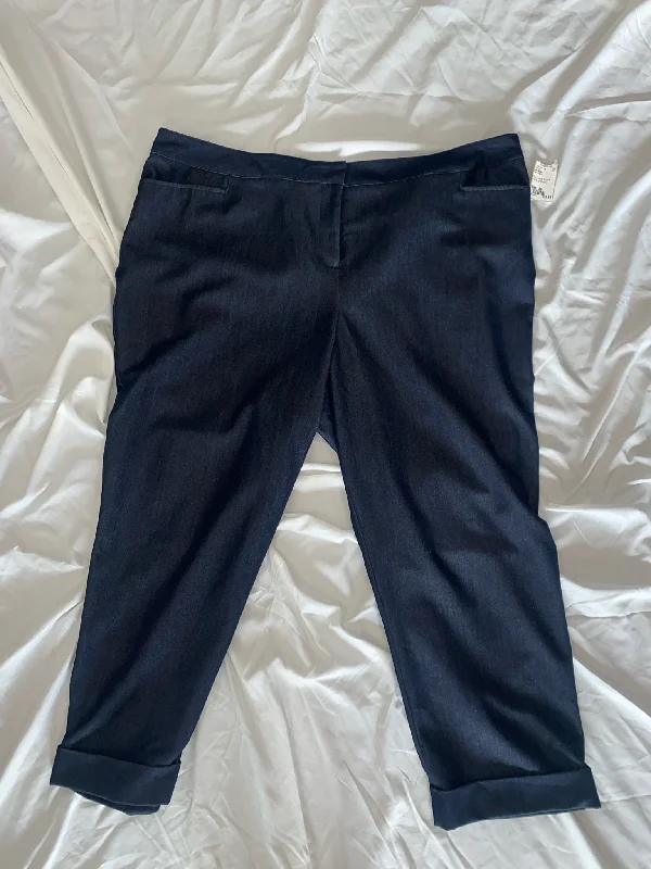 Navy Lane Bryant Pants Women's Formal Wide-Leg Pants Formal Wide-Leg Pants