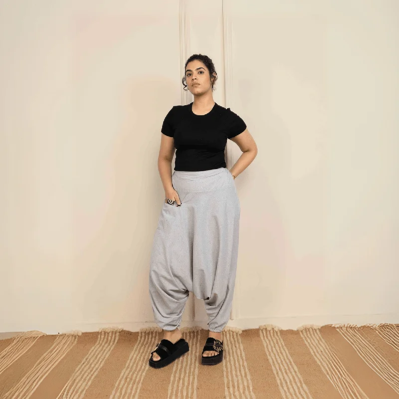Women's Aladdin Harem Pants | Melange Grey Stylish Harem Pants Stylish Harem Pants