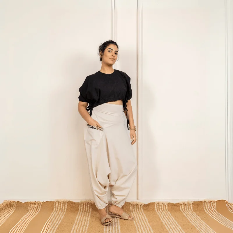 Women's Aladdin Harem Pants | Cream Trendy High-Waist Trousers Trendy High-Waist Trousers Women's Aladdin Harem Pants | Cream Trendy High-Waist Trousers Trendy High-Waist Trousers