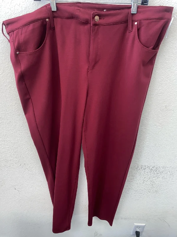 Brick Red Chico's Pants Women's Trendy Velvet Pants Trendy Velvet Pants