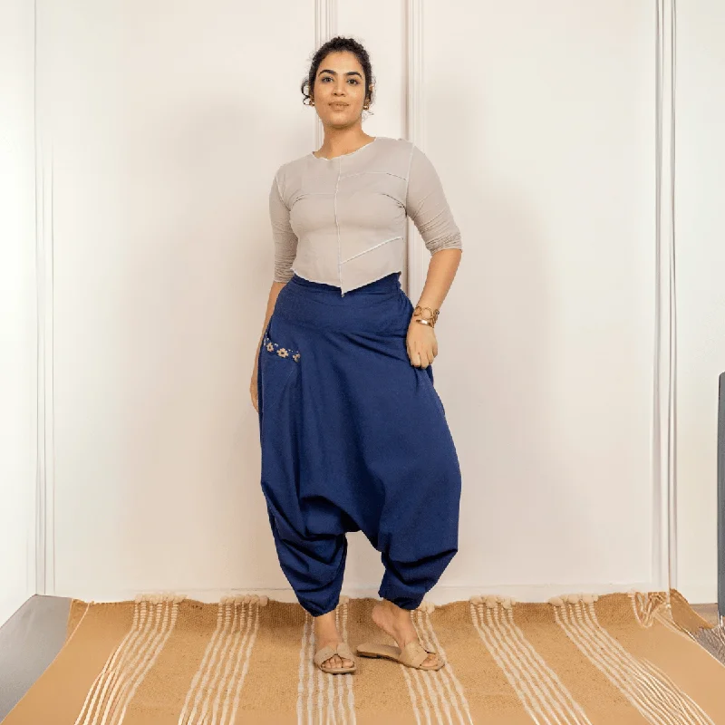 Women's Aladdin Harem Pants | Dark Blue Soft Sweatpants Style Soft Sweatpants Style