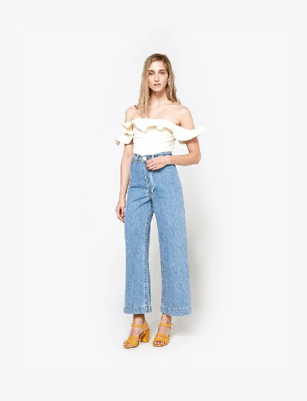 Sailor Pant in Light Blue Denim Classic Flared Pants Classic Flared Pants