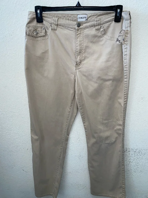 Khaki Chico's Pants Women's Stylish Elastic Waist Pants Stylish Elastic Waist Pants