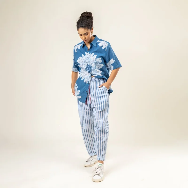 Upcycled Cotton Martha Striped Pants Modern Skinny Pants Modern Skinny Pants