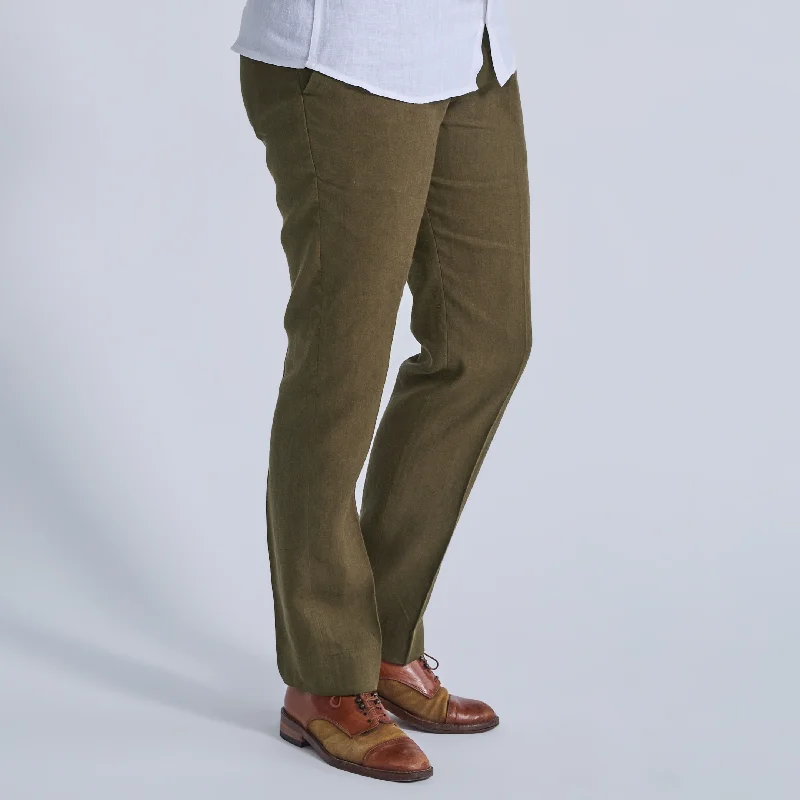Deep Moss Linen Dress Pants Cozy Jogger Leggings Cozy Jogger Leggings