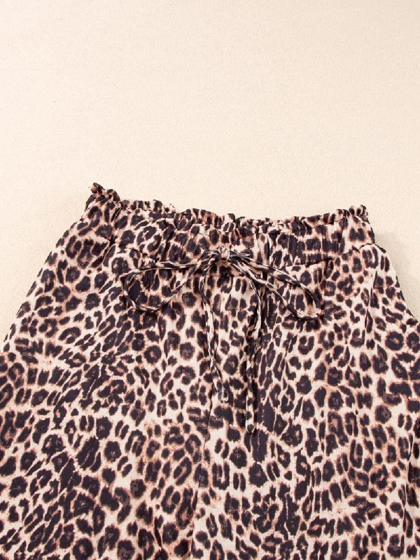 Versatile Leopard Print Wide Leg Pants Modern Stretch Trousers Modern Stretch Trousers Versatile Leopard Print Wide Leg Pants Modern Stretch Trousers Modern Stretch Trousers