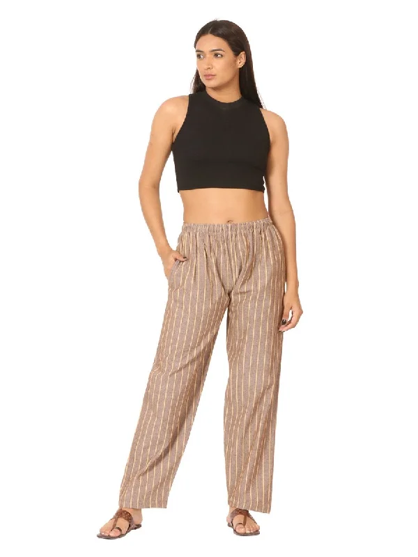 Women's Lounge Pant | Brown Stripes | Fits Waist Size 28" to 36" Comfy Athletic Pants Comfy Athletic Pants Women's Lounge Pant | Brown Stripes | Fits Waist Size 28" to 36" Comfy Athletic Pants Comfy Athletic Pants