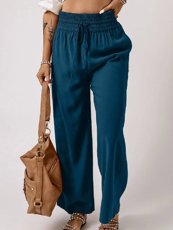 Teal Wide Leg Pants with Drawstring Waist Relaxed Casual Leggings Relaxed Casual Leggings Teal Wide Leg Pants with Drawstring Waist Relaxed Casual Leggings Relaxed Casual Leggings