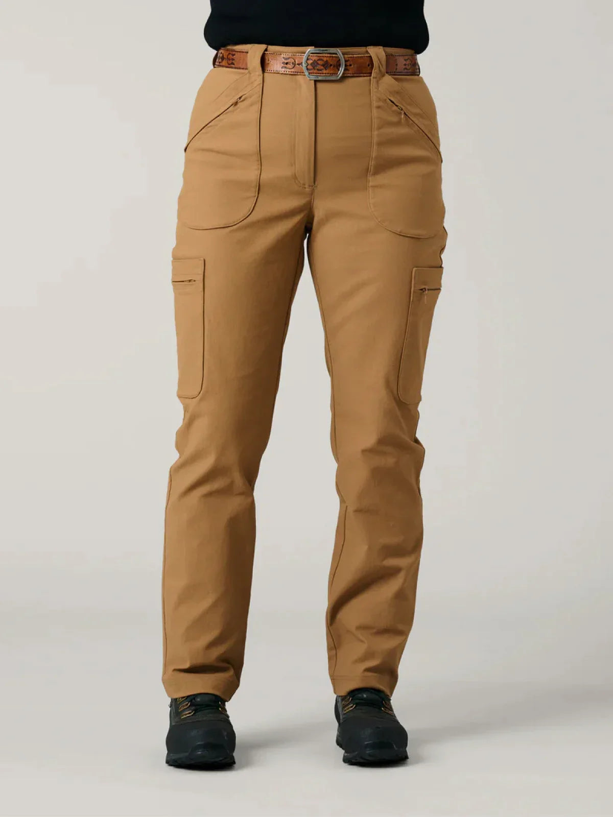 Pants with lengths camel Stretch Fit Pants Stretch Fit Pants