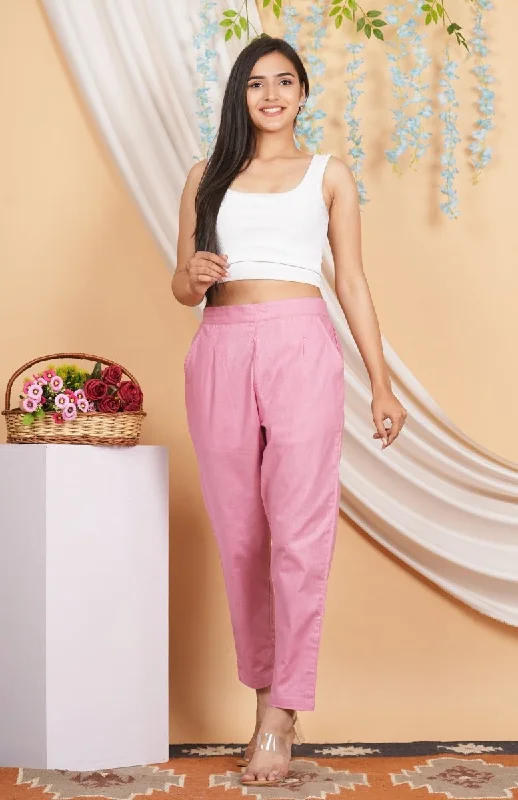 Women’s Linen Cotton Palazzo Pants| Pink Classic Bootcut Trousers Classic Bootcut Trousers Women’s Linen Cotton Palazzo Pants| Pink Classic Bootcut Trousers Classic Bootcut Trousers