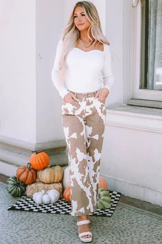Chic Teal Wide Leg Pants Casual Wide Pants Casual Wide Pants
