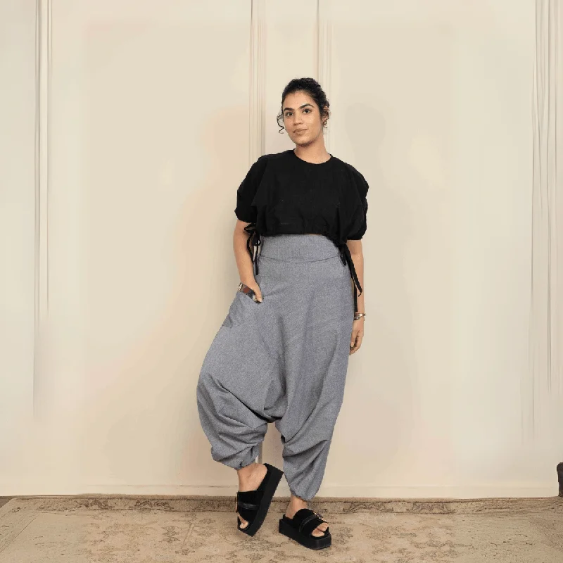 Women's Aladdin Harem Pants | Grey Casual Lounge Pants Casual Lounge Pants