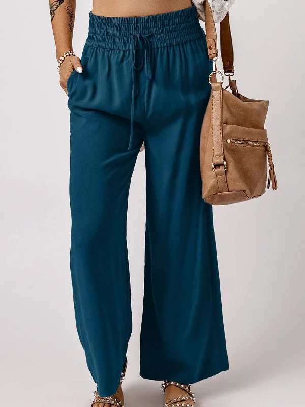 Relaxed Fit Teal Wide Leg Pants Cozy Maternity Pants Cozy Maternity Pants