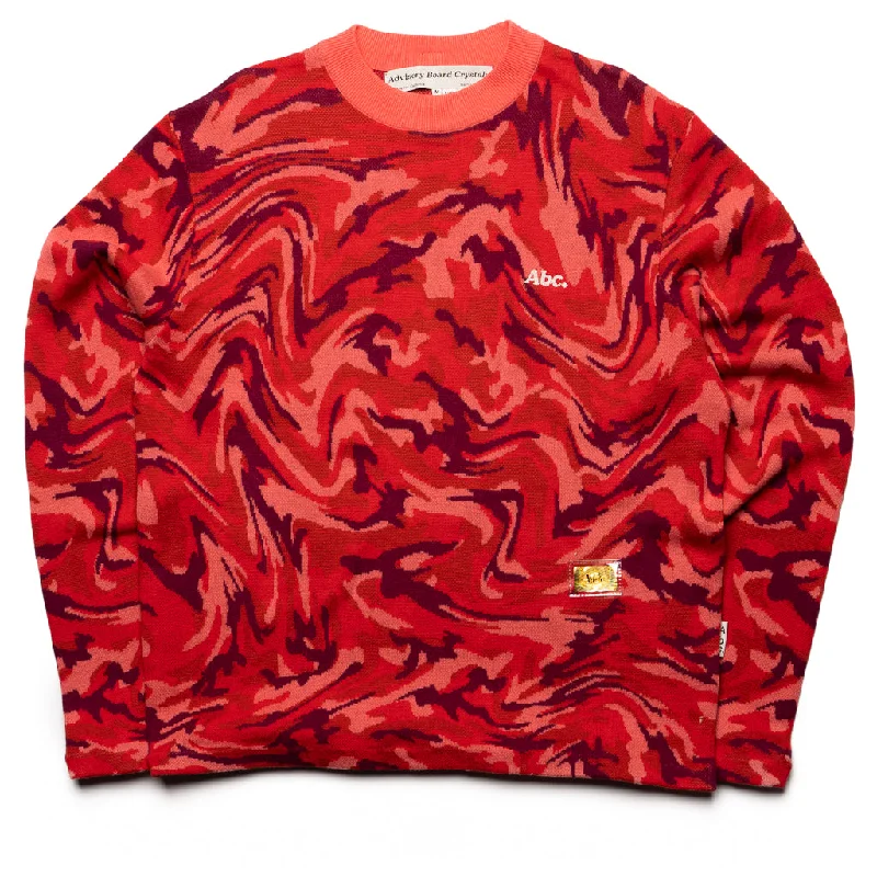 Advisory Board Crystals Camo Crewneck - Red