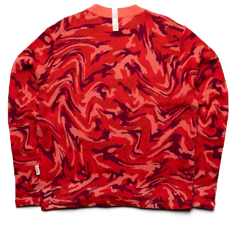 Advisory Board Crystals Camo Crewneck - Red