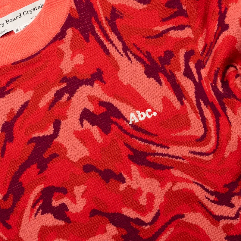 Advisory Board Crystals Camo Crewneck - Red