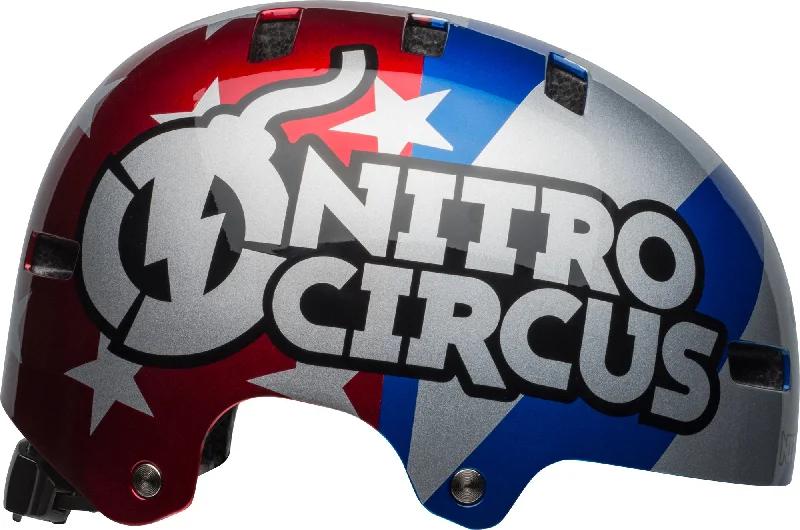 Nitro Circus Gloss Silver/Blue/Red / Small