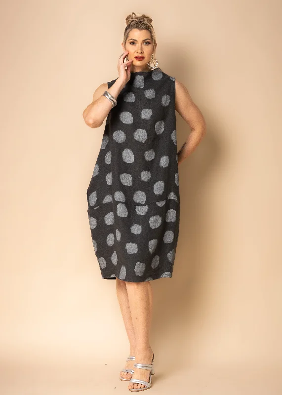 Branca Linen Dress in Granite