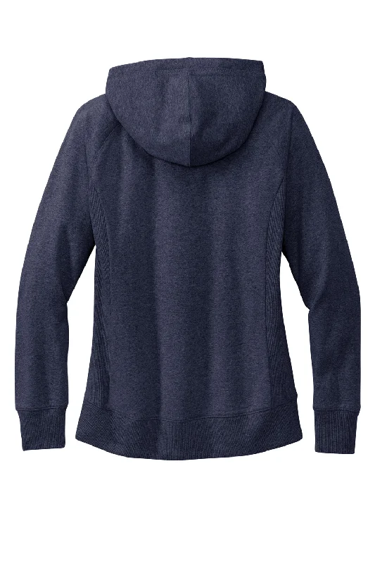 District Womens Re-Fleece Hooded Sweatshirt Hoodie - Heather Navy Blue