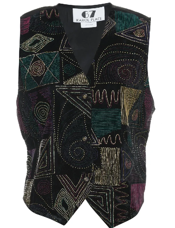 Geometric Pattern Waistcoat - M