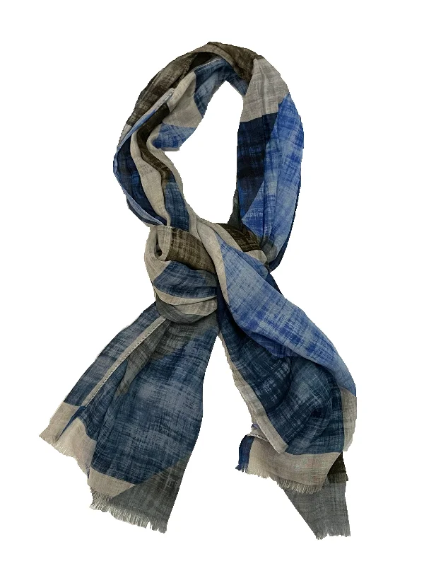 Hemley - Foulard à carreaux de viscose et coton