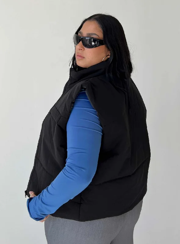 Kirby Puffer Vest Black Curve