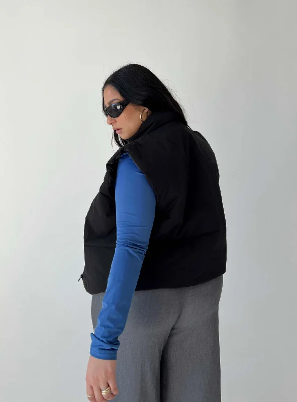 Kirby Puffer Vest Black Curve