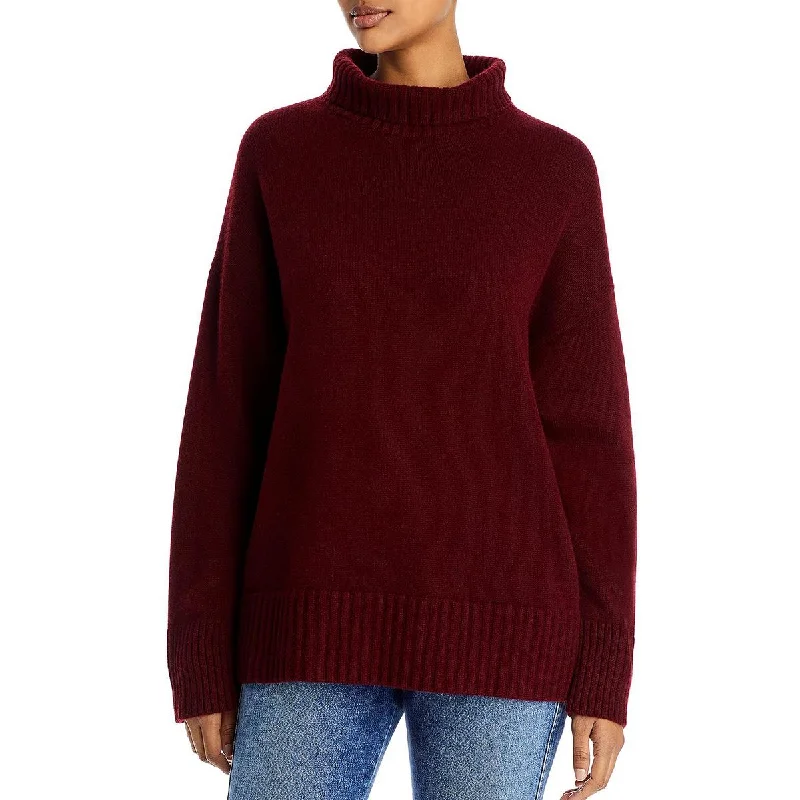 Lafayette 148 New York Womens Cashmere Stand Collar Turtleneck Sweater