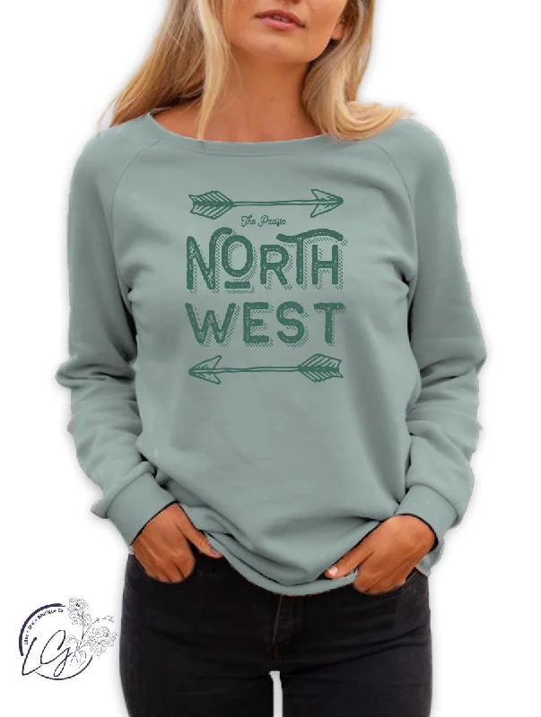 Lead Me To The Northwest Crewneck in Sage