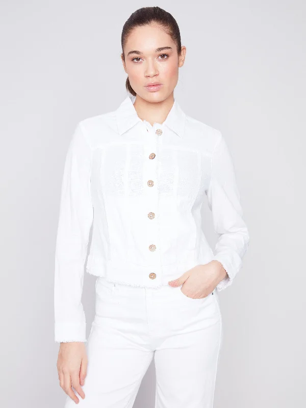 Linen Blend Jacket - White