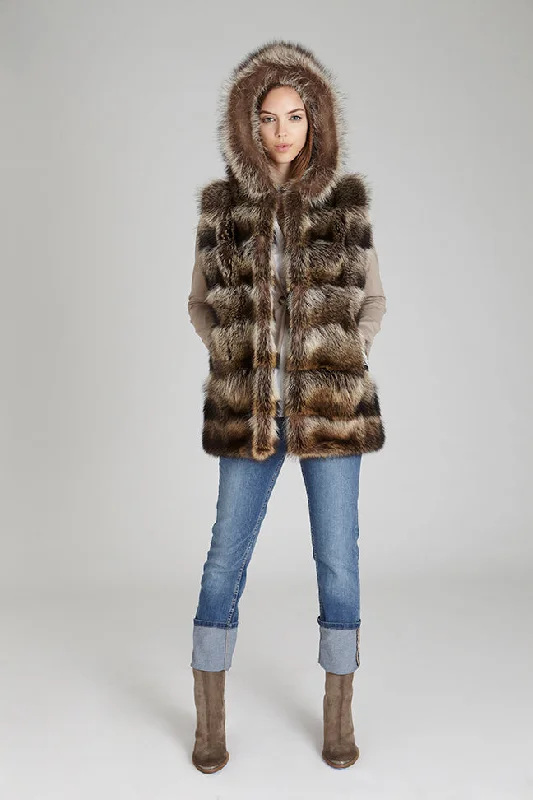 Madison Raccoon Fur Vest