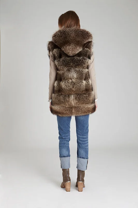 Madison Raccoon Fur Vest