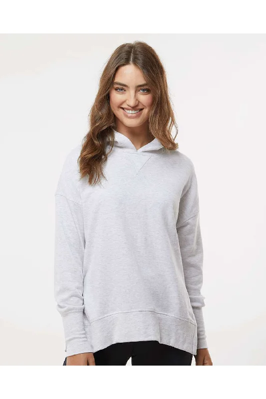 MV Sport Womens French Terry Hooded Sweatshirt Hoodie - Ash Grey - NEW