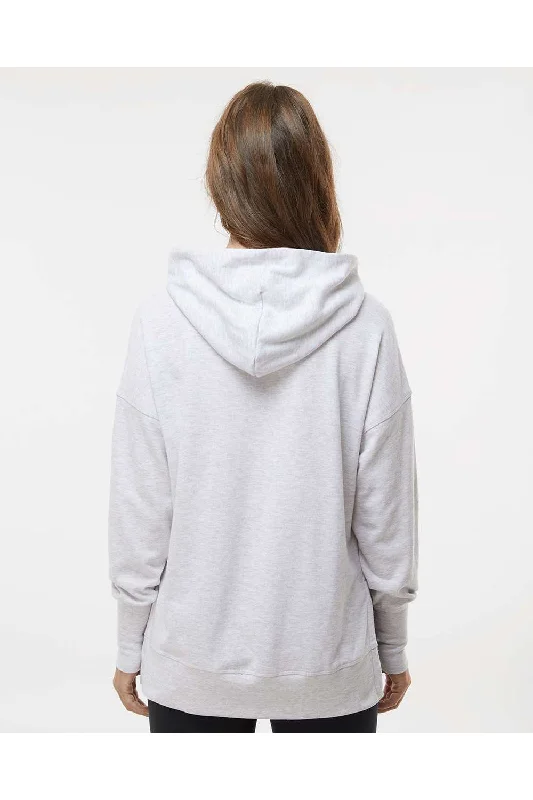 MV Sport Womens French Terry Hooded Sweatshirt Hoodie - Ash Grey - NEW