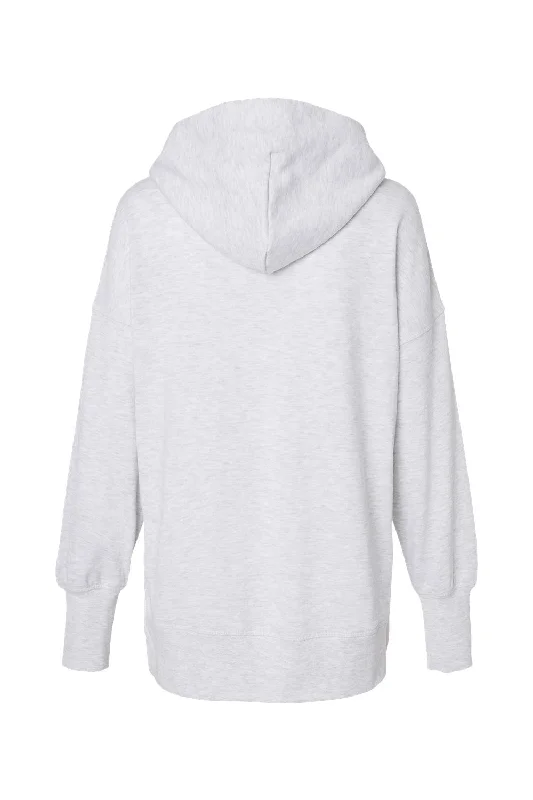 MV Sport Womens French Terry Hooded Sweatshirt Hoodie - Ash Grey - NEW