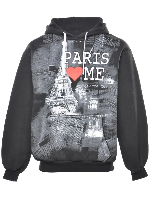 Paris Printed Hoodie - S