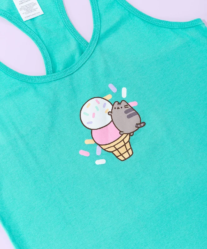 Pusheen Ice Cream Cone Ladies Tank