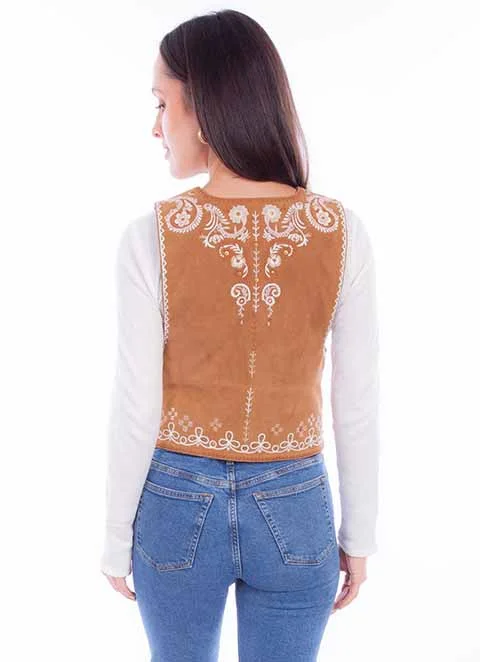 Scully Women's Embroidered Suede Vest