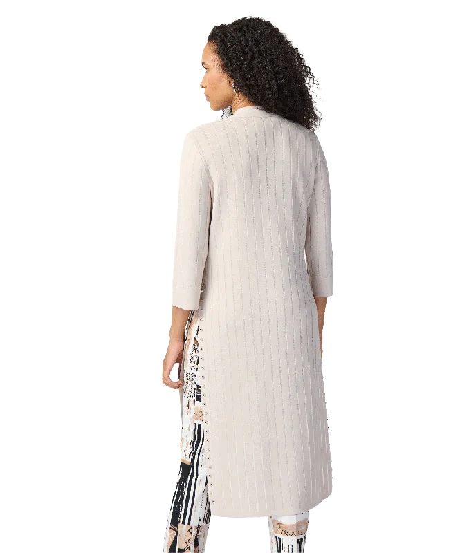 Rib Knit Cover-up Style - Cream