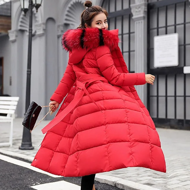 2019 New Arrival Fashion Slim X-Long Women Winter Jacket Cotton Padded Warm Thicken Ladies Coat Long Coats Parka Womens Jackets